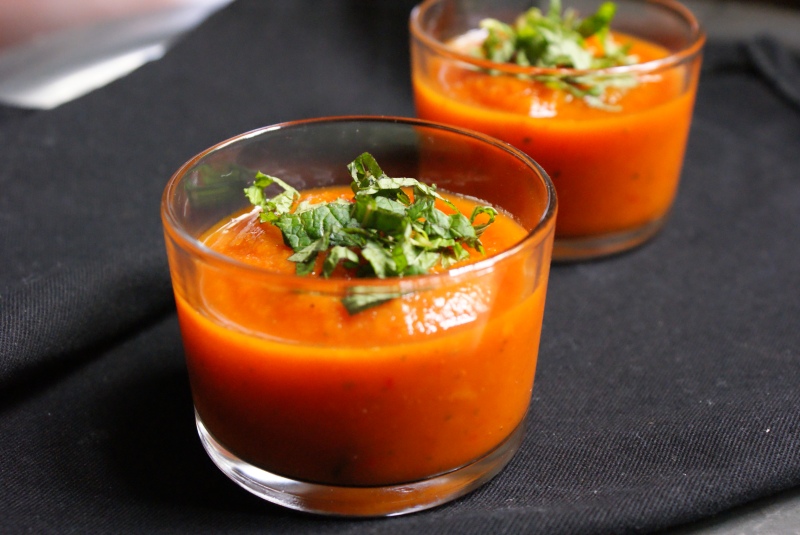Carrot Mint Gazpacho by My Little Jar of Spices